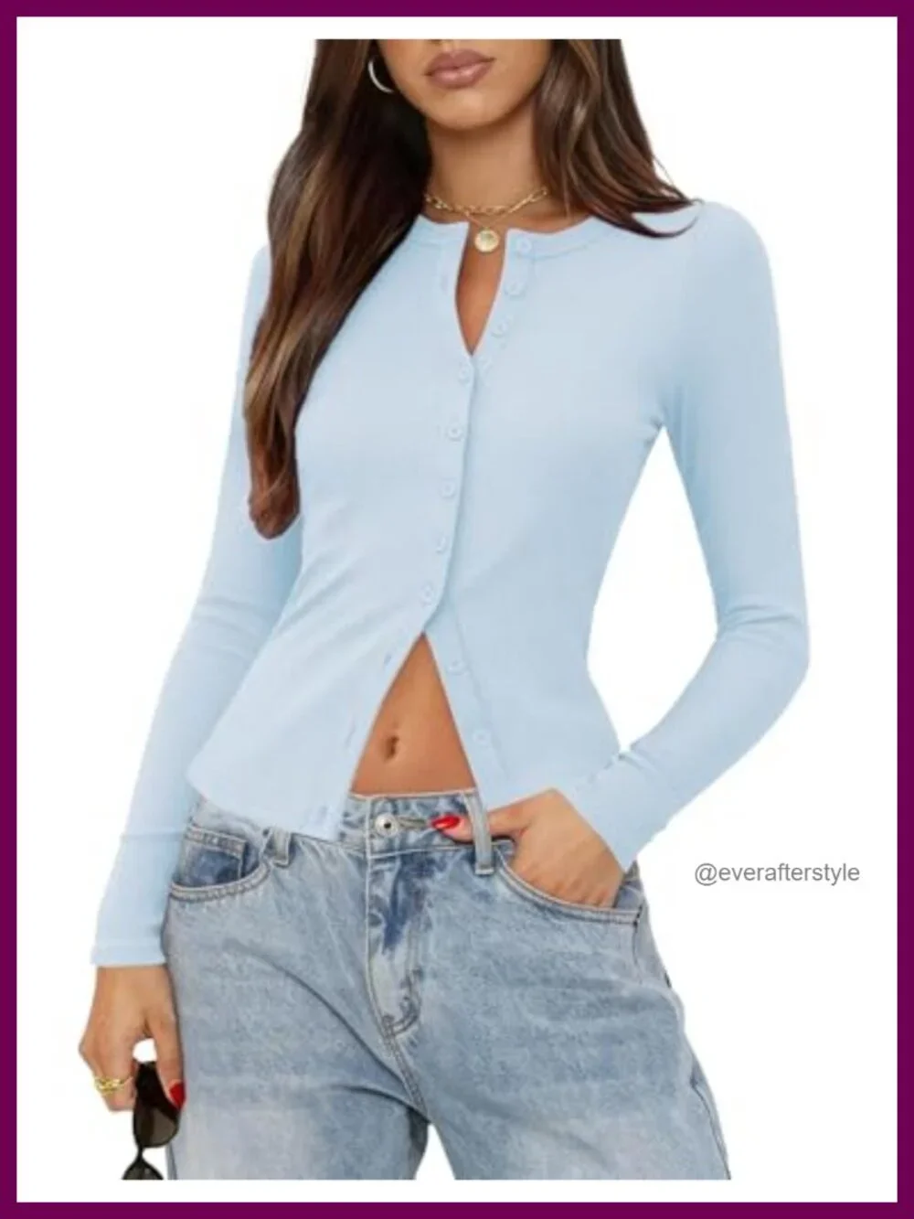 Long Sleeve Ribbed Button Down Cardigan Sweater for Women Lightweight